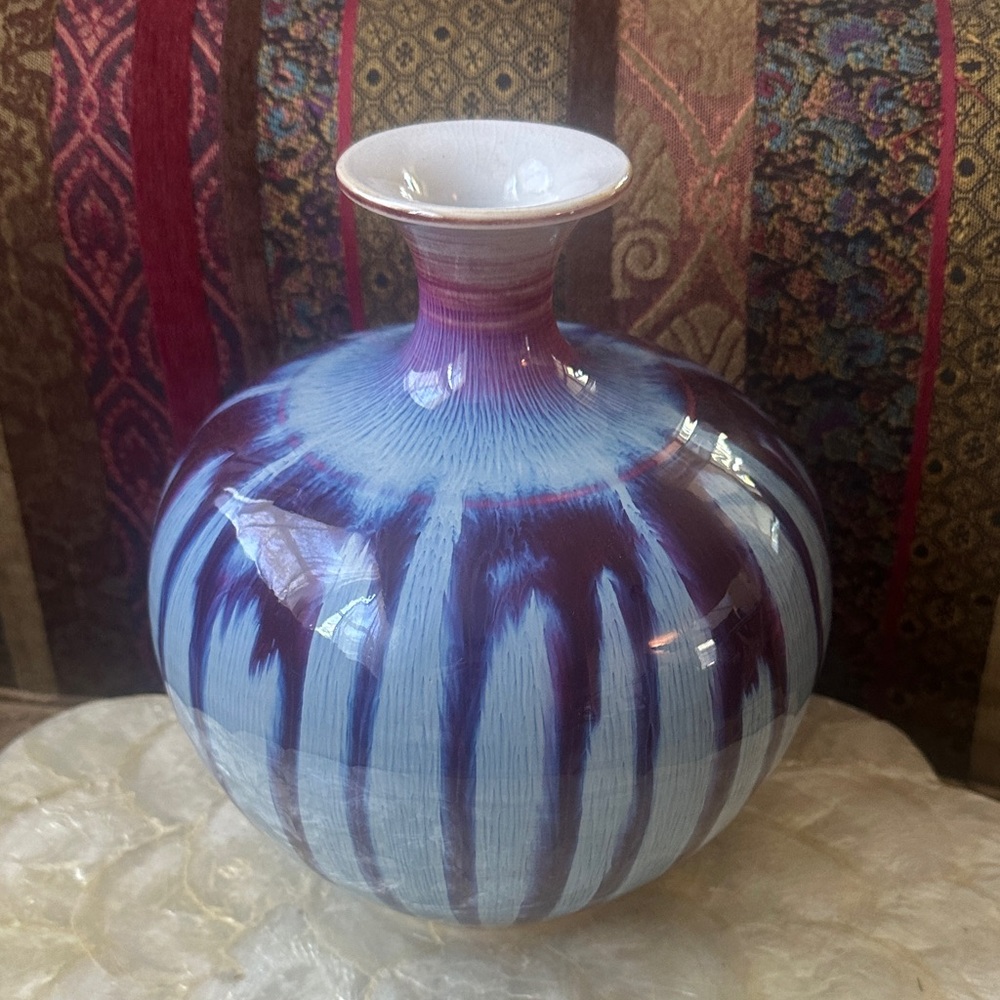 MCM Vintage Chinese Ox blood Vase/lamp Sang De Bouef